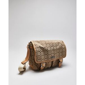 Coach Coach Signature Jacquard Unisex Flap